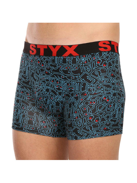 Styx Мъжки боксерки Styx с дълги артистични спортни гумени рисунки (U1256/2)