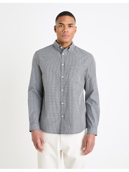 Celio Черна мъжка шарена риза Celio Gaopur