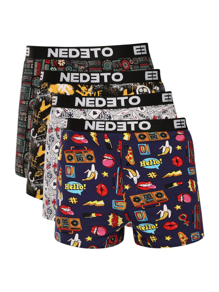 Nedeto Набор от четири - мъжки боксерки Nedeto многоцветни