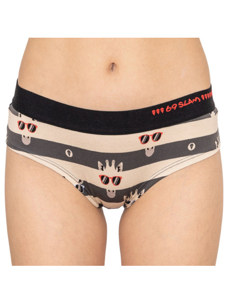 69slam Дамски бикини 69SLAM boxer bamboo giraffe stripes