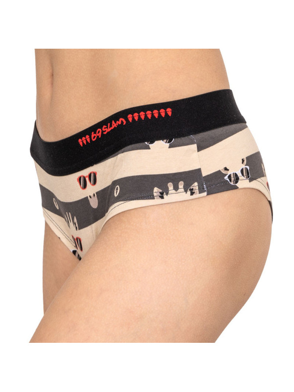 69slam Дамски бикини 69SLAM boxer bamboo giraffe stripes