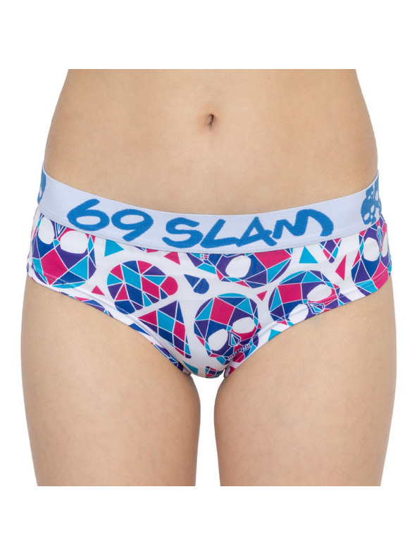 69slam Дамски бикини 69SLAM boxer skullmond white