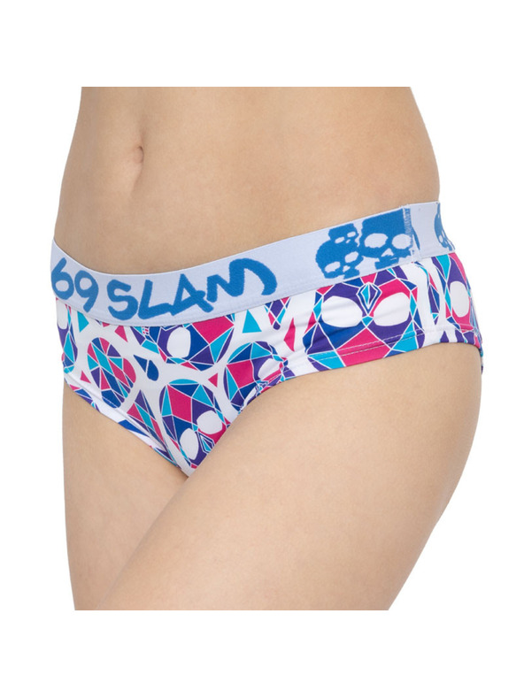 69slam Дамски бикини 69SLAM boxer skullmond white