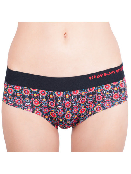 69slam Дамски бикини 69SLAM boxer flower skull