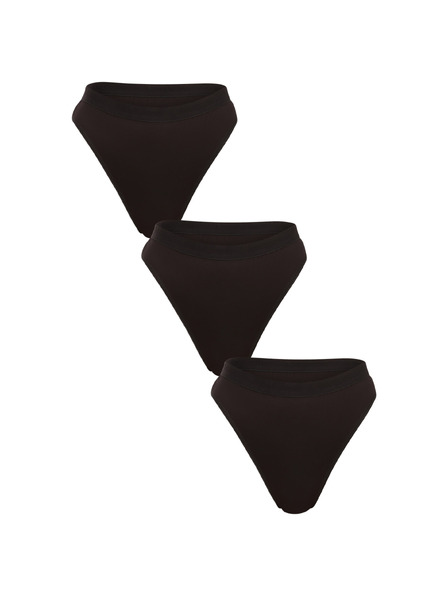 Benysøn Комплект от три - дамски танга Benysøn черна (7204/black)