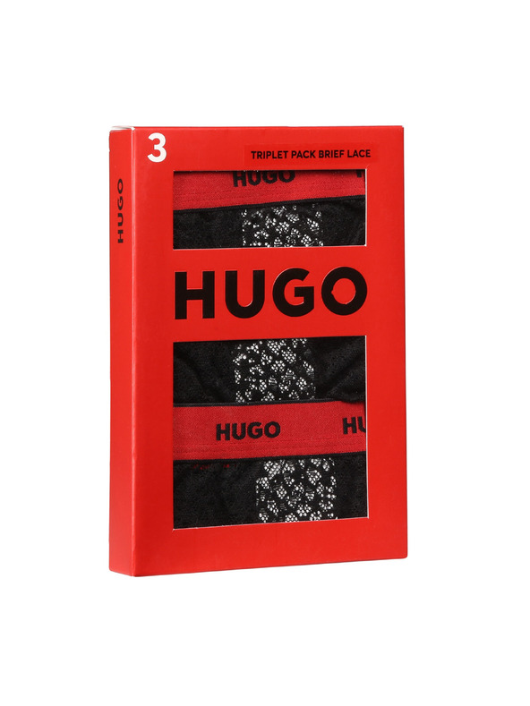 HUGO Комплект от три - дамски бикини HUGO черни