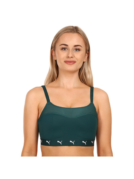 Puma Дамски спортен сутиен Puma зелен