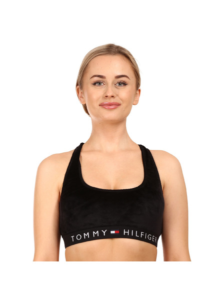 Tommy Hilfiger Дамски сутиен Tommy Hilfiger микрофибър черен