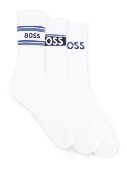 BOSS Комплект от три - чорапи BOSS бели