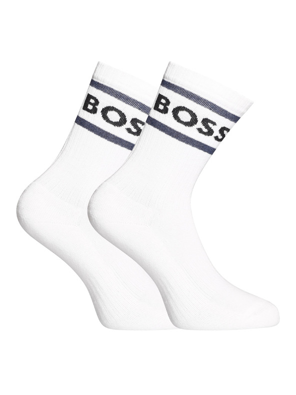 BOSS Комплект от три - чорапи BOSS високи бели