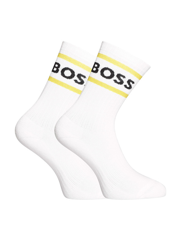 BOSS Комплект от три - чорапи BOSS високи бели