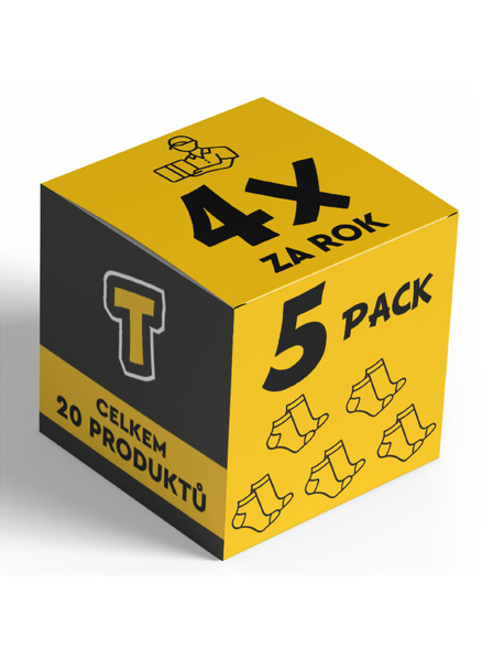 Nedeto 4x Комплект от пет - чорапи Nedeto нискі бамбукови черни - тримесечен годишен абонамент