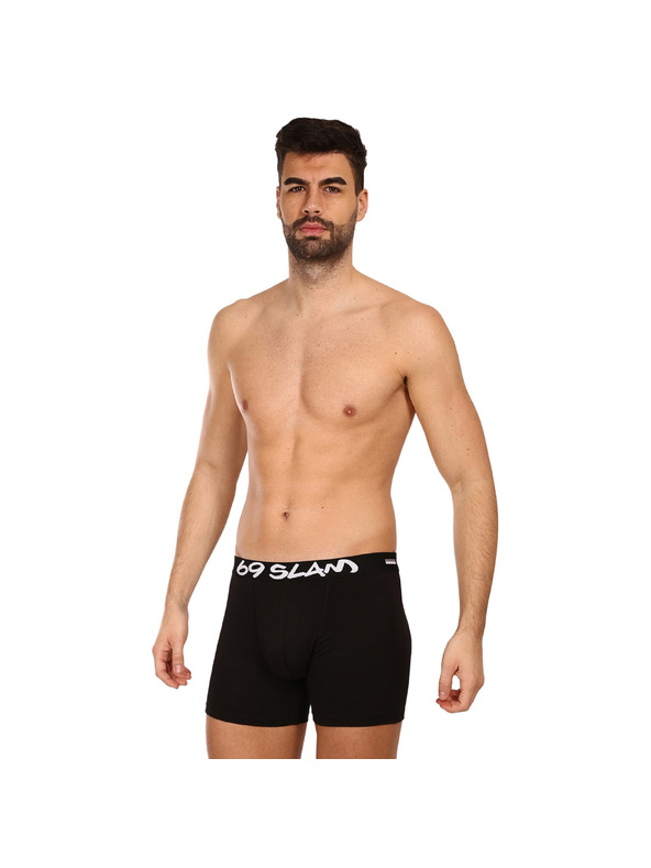 69slam Мъжки боксерки 69SLAM fit bamboo plain