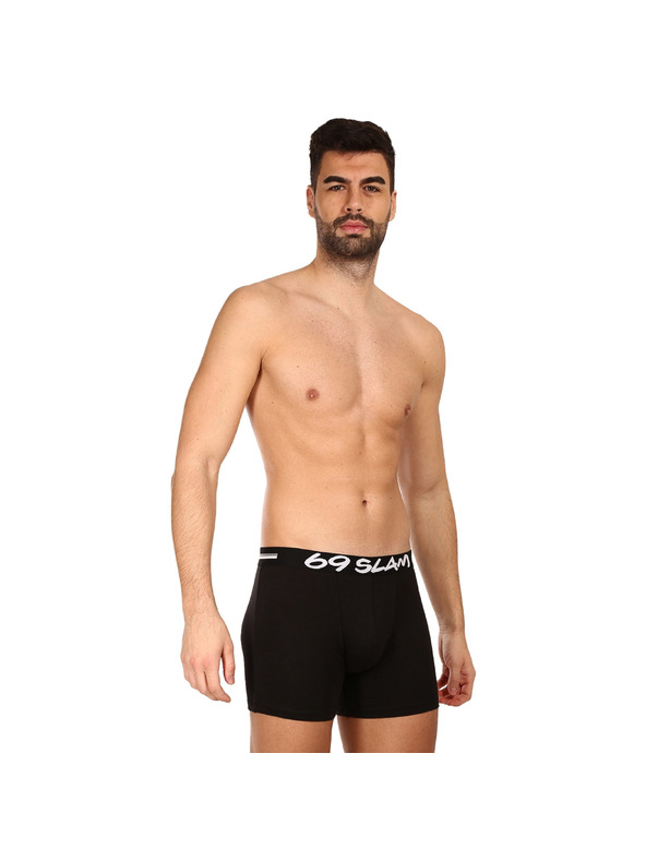 69slam Мъжки боксерки 69SLAM fit bamboo plain