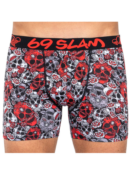 69slam Мъжки боксерки 69SLAM fit bamboo red sugar crane