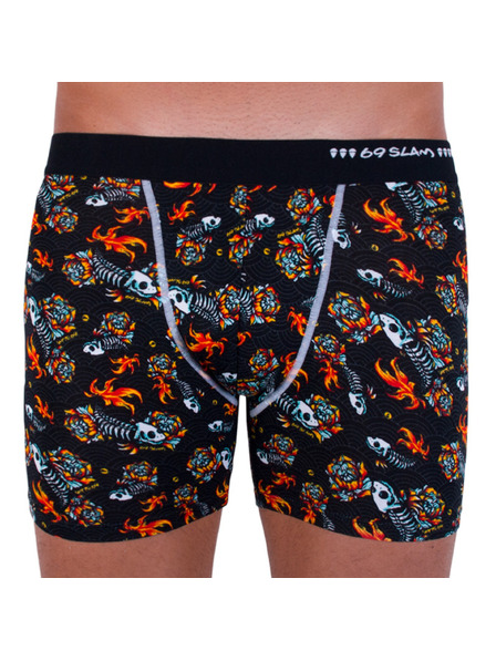 69slam Мъжки боксерки 69SLAM fit bamboo fish skull