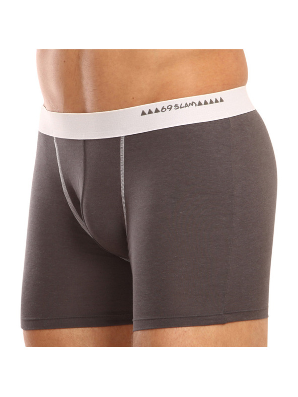 69slam Мъжки боксерки 69SLAM fit bamboo plain
