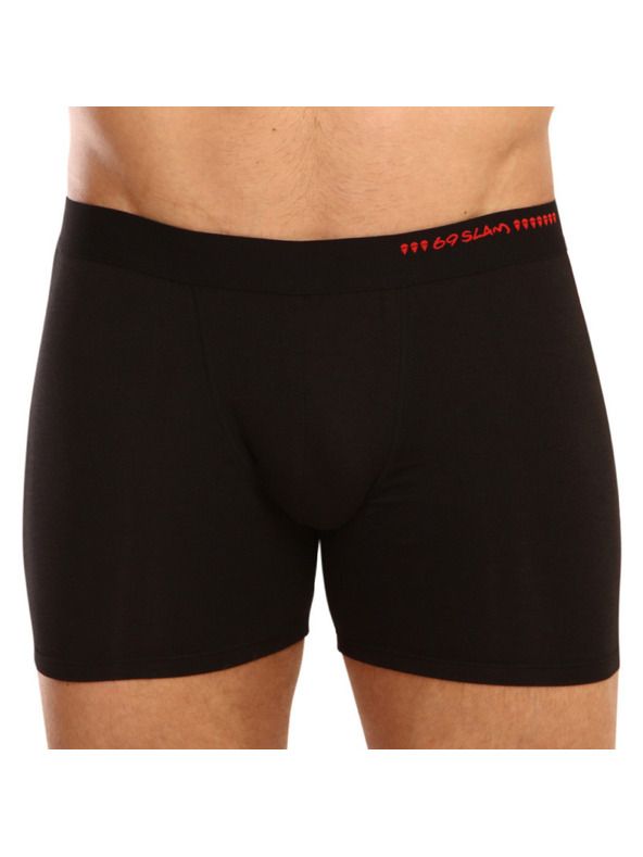 69slam Мъжки боксерки 69SLAM fit bamboo plain