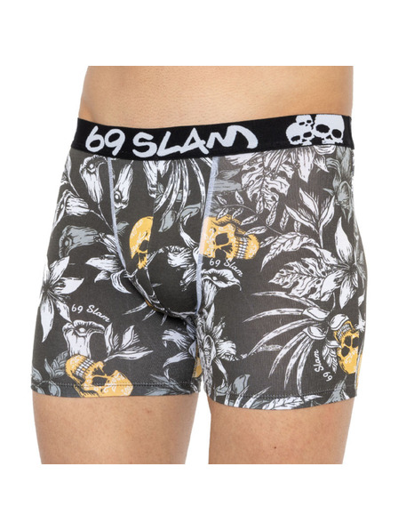 69slam Мъжки боксерки 69SLAM fit bamboo wild garden