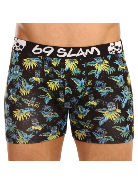 69slam Мъжки боксерки 69SLAM fit bamboo tiki face
