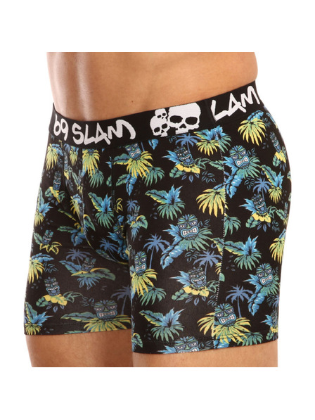 69slam Мъжки боксерки 69SLAM fit bamboo tiki face