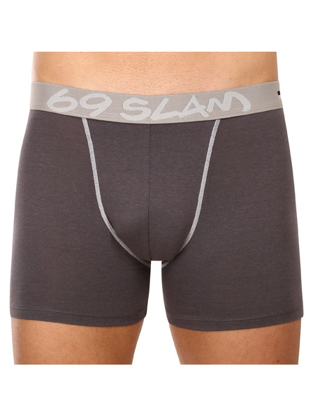69slam Мъжки боксерки 69SLAM fit bamboo plain