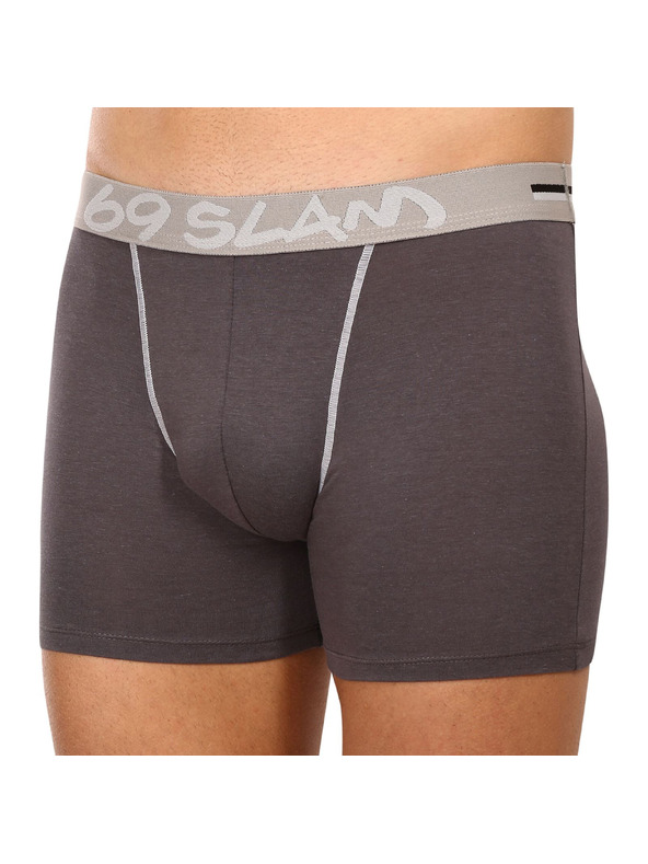 69slam Мъжки боксерки 69SLAM fit bamboo plain