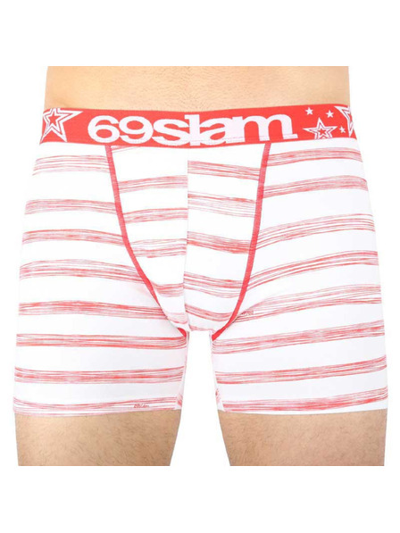 69slam Мъжки боксерки 69SLAM fit stripes red