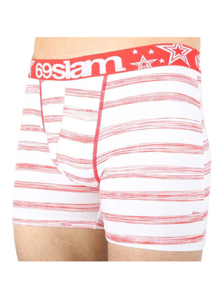 69slam Мъжки боксерки 69SLAM fit stripes red