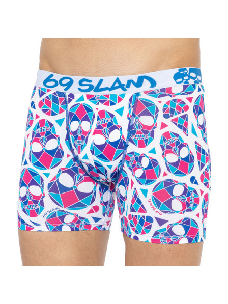 69slam Мъжки боксерки 69SLAM fit skullmond white