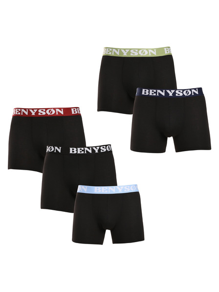 Benysøn Комплект от пет - мъжки боксерки Benysøn черни