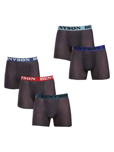 Benysøn Комплект от пет - мъжки боксерки Benysøn черни