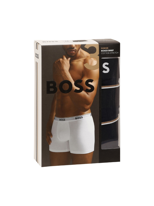BOSS Комплект от три - мъжки боксерки BOSS тъмносини