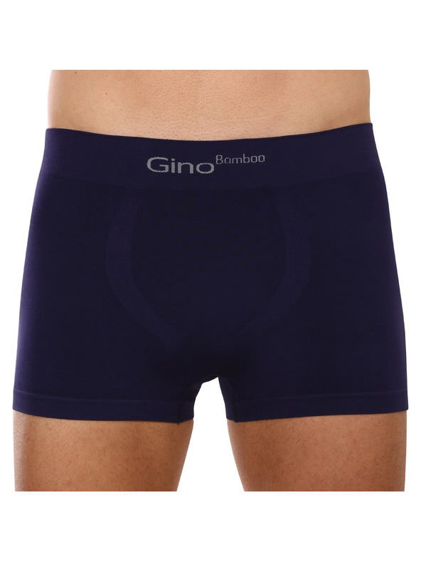 gino Мъжки боксерки Gino безшевни бамбукови сини