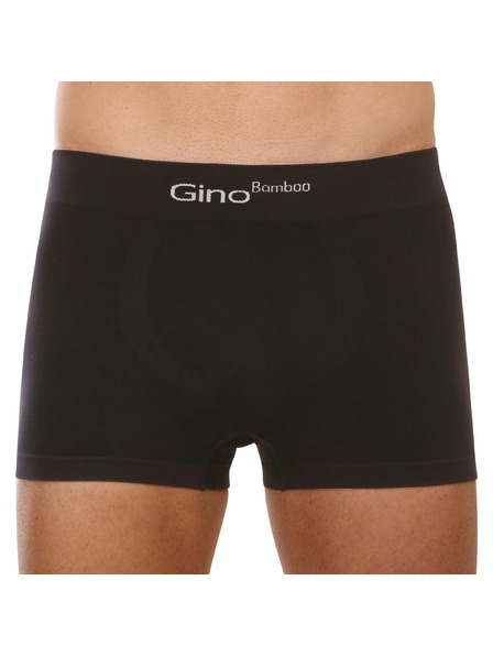 gino Мъжки боксерки Gino бамбукови безшевни черни