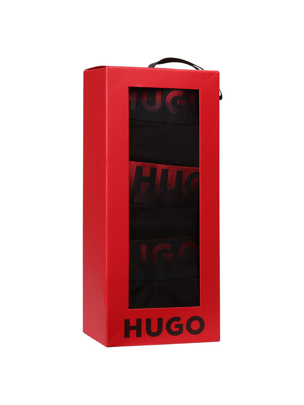 HUGO Комплект три - мъжки боксерки HUGO черни