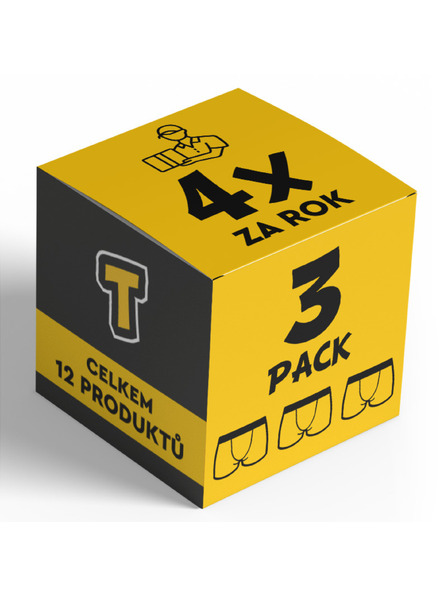 Nedeto 4x Пакет от три - мъжки боксерки Nedeto спортна еластична лента - тримесечен годишен абонамент