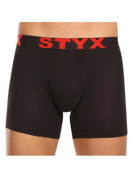 Styx Комплект от пет - мъжки боксерки Styx long спортна еластика черни
