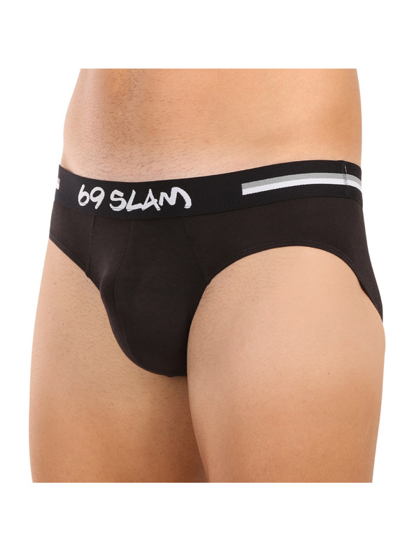 69slam Мъжки слипове 69SLAM Hanry plain bamboo hip черни