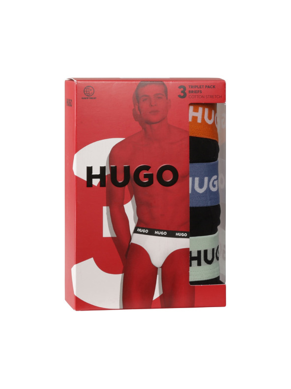 HUGO Набор от три - мъжки боксерки HUGO черни