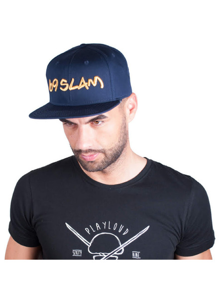 69slam Бейзболна шапка 69SLAM лого - JP тъмносиня със златен надпис