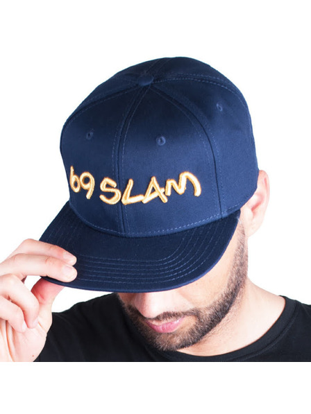 69slam Бейзболна шапка 69SLAM лого - JP тъмносиня със златен надпис