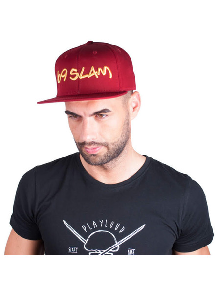 69slam Бейзболна шапка 69SLAM лого - JP бордо