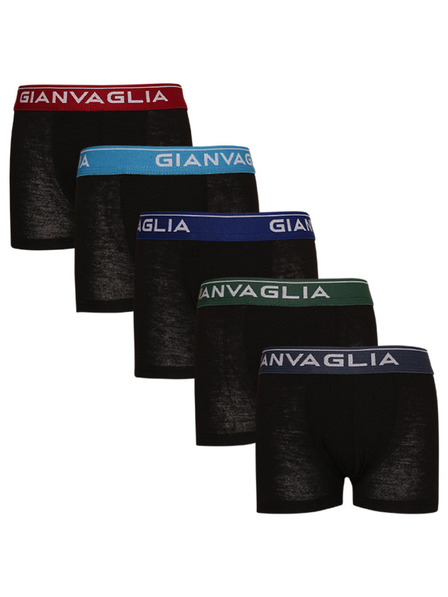 Gianvaglia Комплект от пет - детски боксерки Gianvaglia черни
