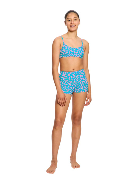 Modibodi Детски бански костюм Modibodi crop top Splice Wavy Blue горна част