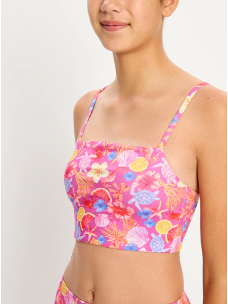 Modibodi Детски бански костюм Modibodi Marine Dream Teen Swimwear Tankini Top Tropicana Crush горна част