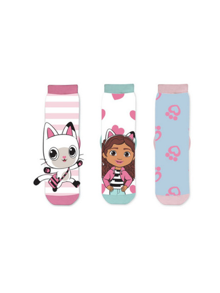 Trenýrkárna Комплект от три - детски чорапи Gabby's Dollhouse многоцветни (41284/pink)