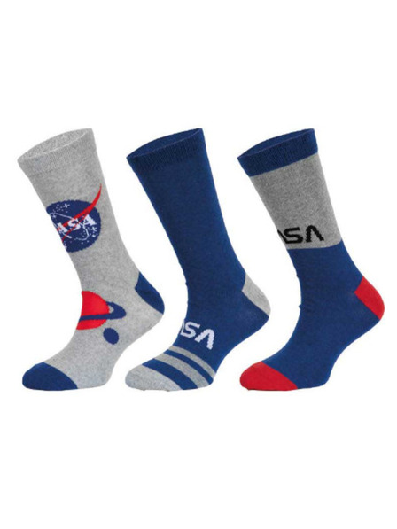 Trenýrkárna Комплект от три - детски чорапи NASA многоцветни (39269/blue)