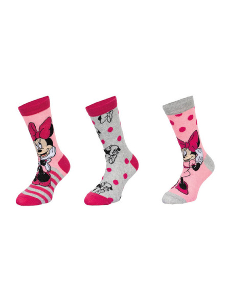 Trenýrkárna Комплект от три - детски чорапи Minnie многоцветни (39717/pink)