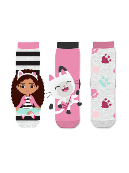 Trenýrkárna Комплект от три - детски чорапи Gabby's Dollhouse многоцветни (41284/black)